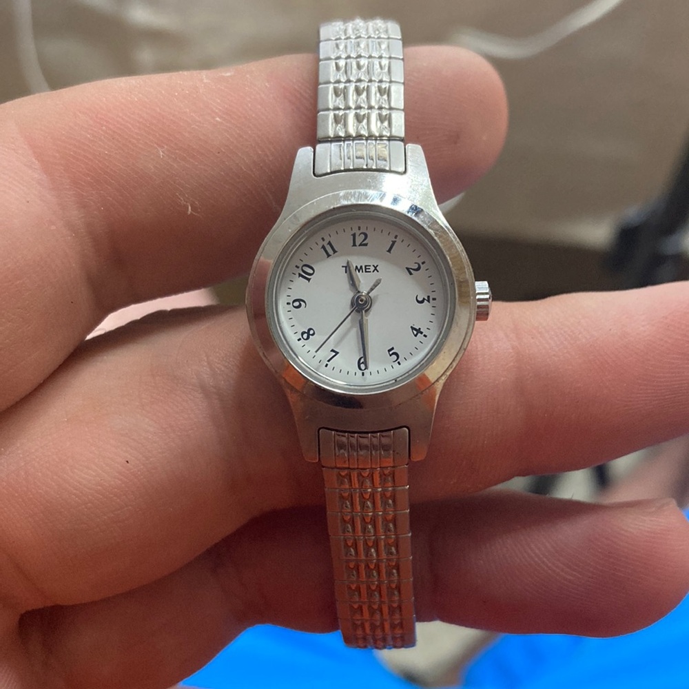 Ladies timex watch silver tone